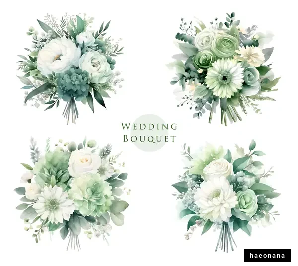 水彩のウェディングブーケ
