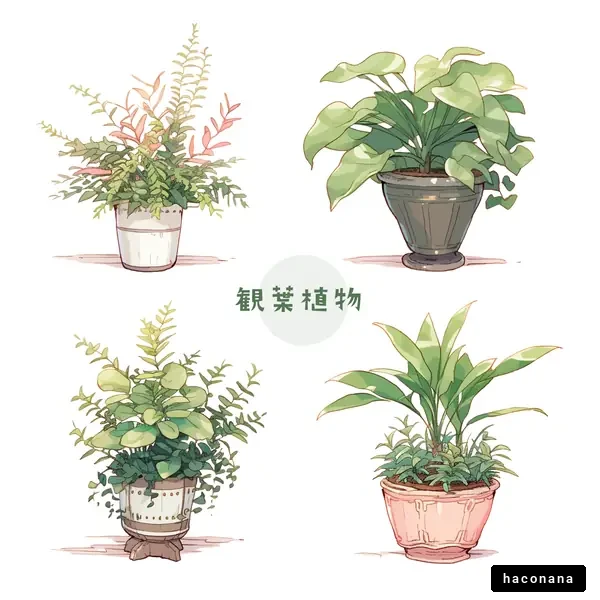 観葉植物のイラスト