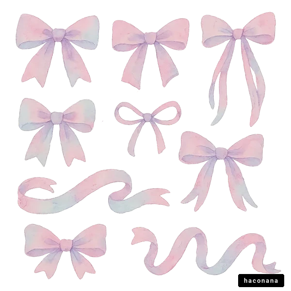 カラフルなリボンのデザイン