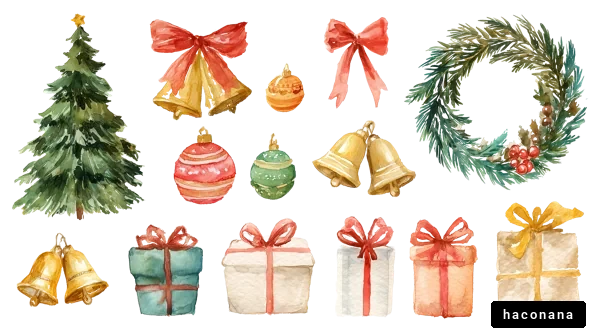 クリスマスの飾りとギフト