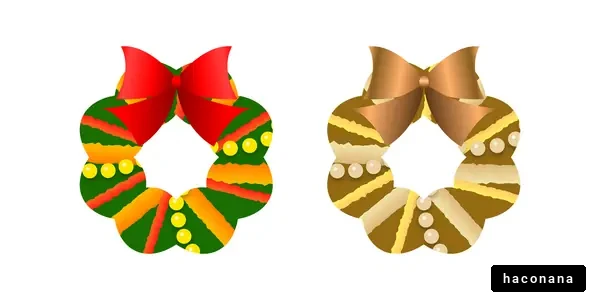 クリスマスリースのデザイン