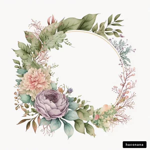 花と葉の美しいフレーム