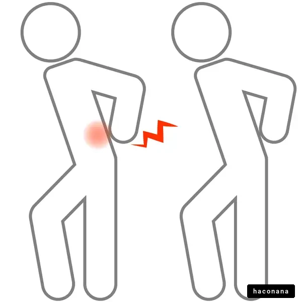 腰痛を表すイラスト