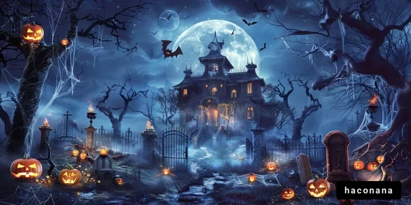 ハロウィンの恐怖夜景