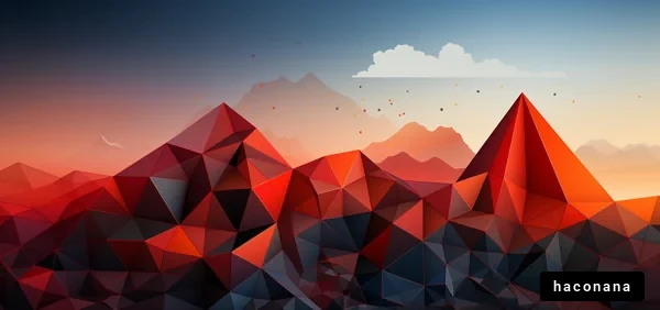 幾何学的な山の風景