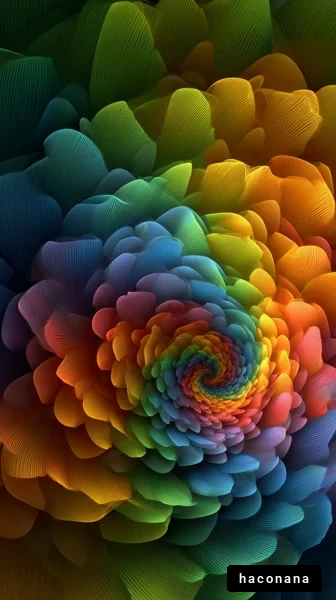 鮮やかな色の螺旋模様