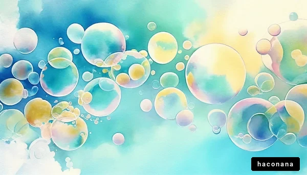 水彩の泡のアート