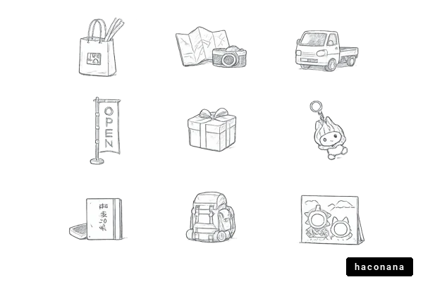 旅行と買い物のアイコン