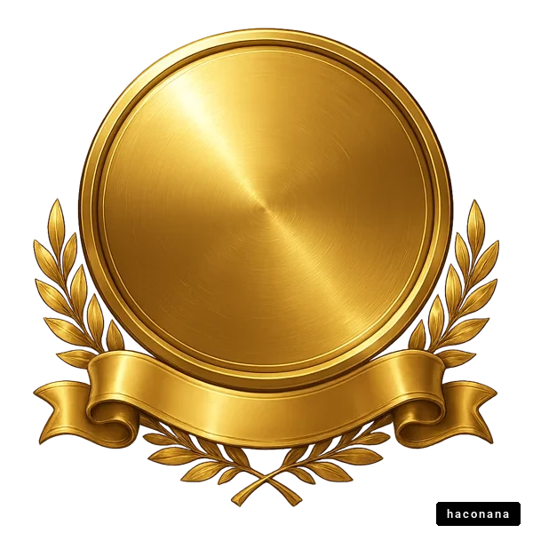 金色のメダルとリボン