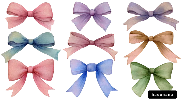 カラフルなリボンのコレクション