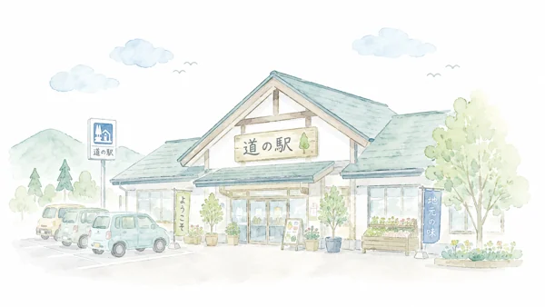 道の駅のイラスト
