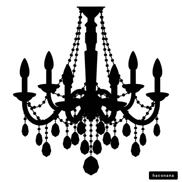 シャンデリアのシルエット