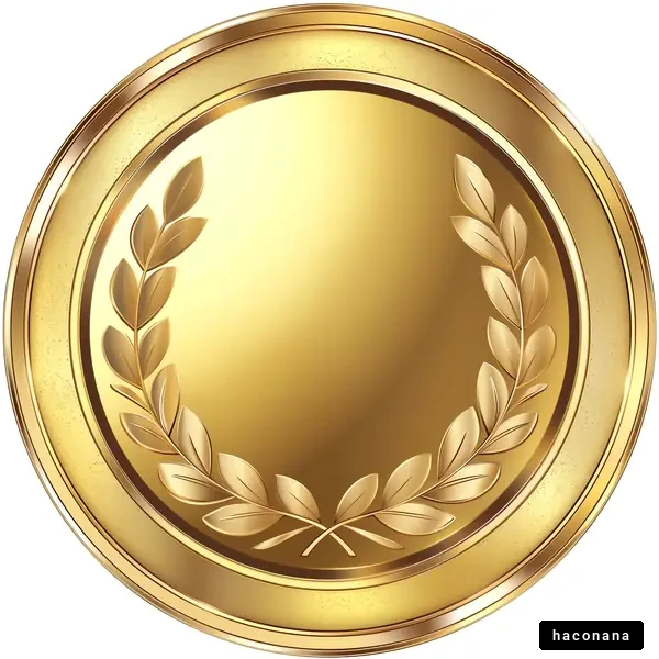 金メダルと月桂樹のシンボル