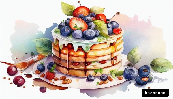 フルーツいっぱいのパンケーキ