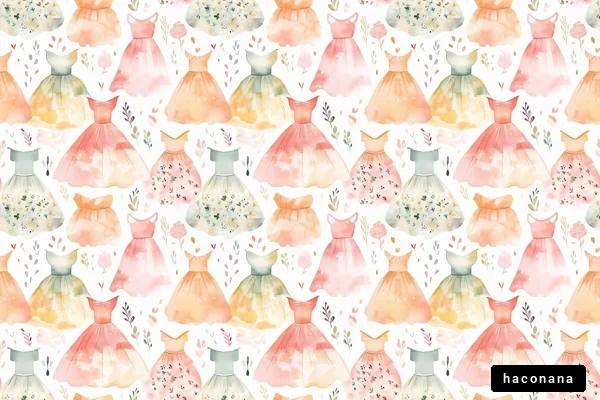 カラフルなドレスのパターン