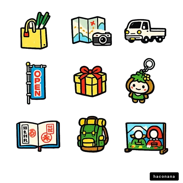 旅行と買い物のアイコン