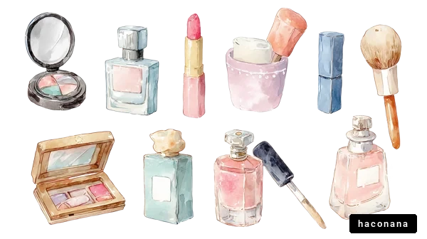 化粧品の水彩画