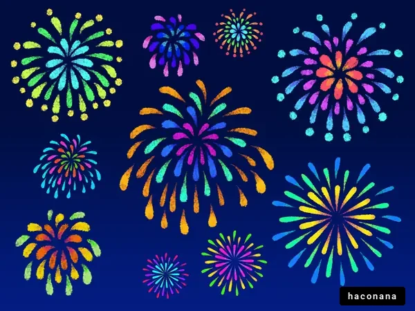華やかな花火デザイン