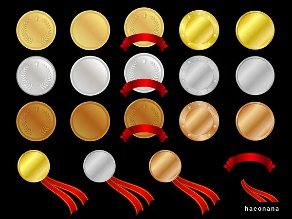 メダルとリボンのセット