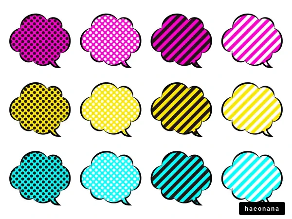 カラフルな吹き出しアイコン