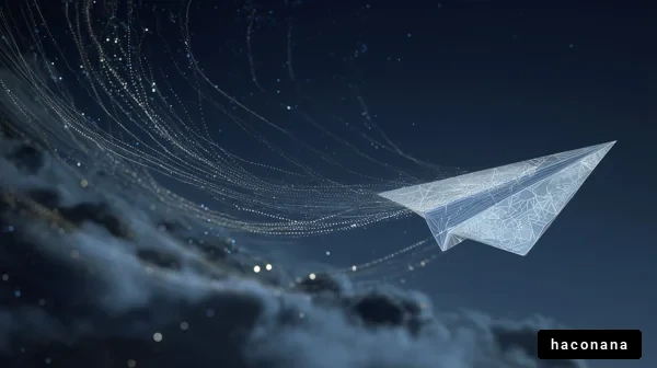 未来の紙飛行機の旅