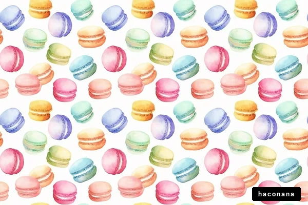 カラフルなマカロンのパターン