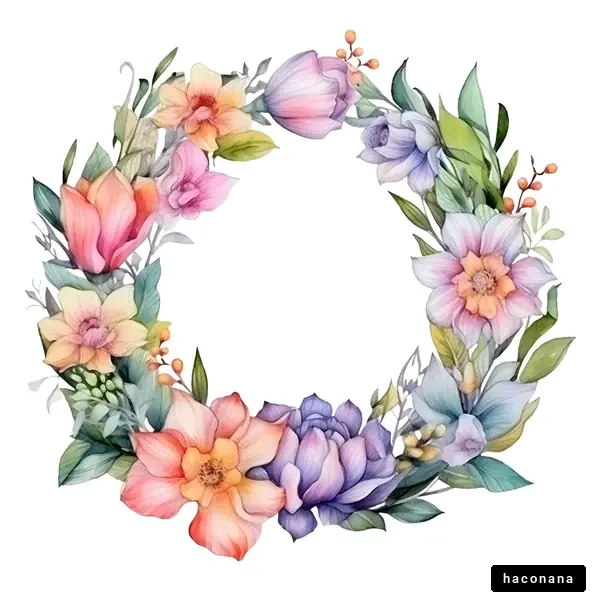 華やかな花のリース