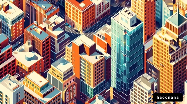 都市のビル群の俯瞰