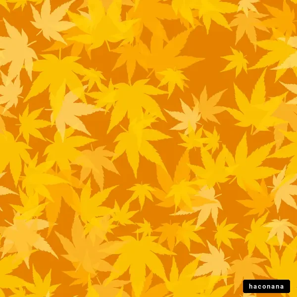 秋の紅葉と落ち葉