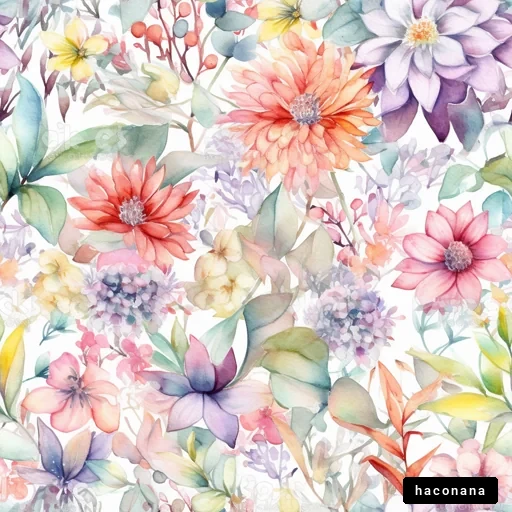 カラフルな花のパターン