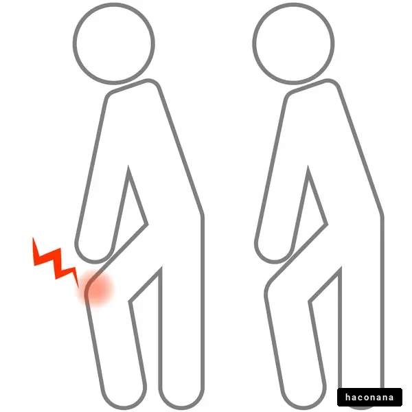 膝の痛みを示すイラスト