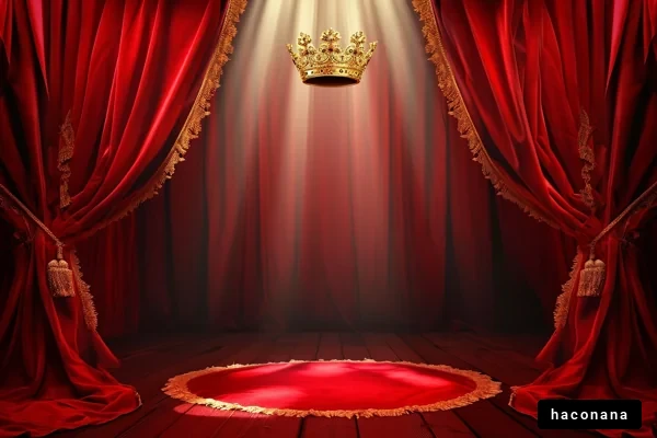 舞台の王冠とカーテン