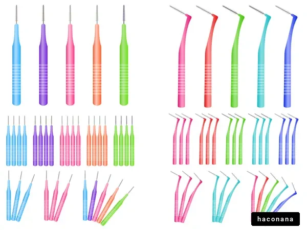 歯間ブラシのイラスト集