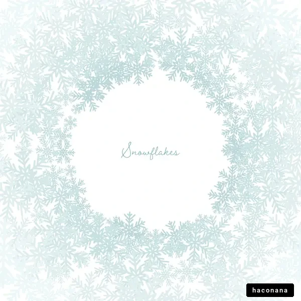 雪の結晶の美しいアート