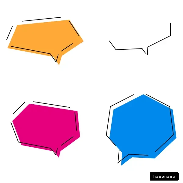 カラフルな吹き出しイラスト