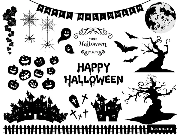 ハロウィーンのシルエット集