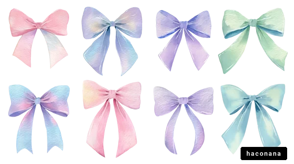 カラフルなリボンのセット