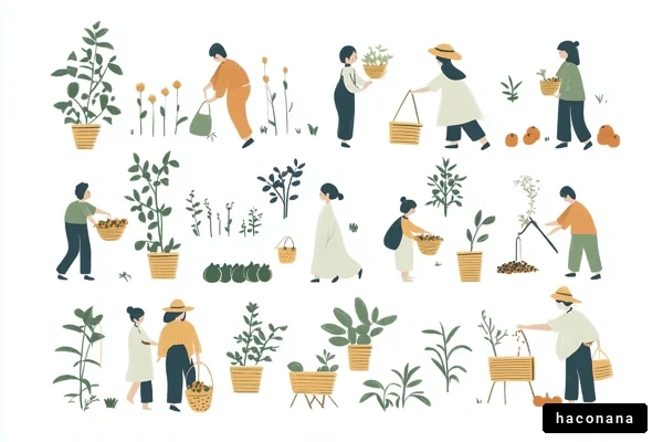 ガーデニングを楽しむ人々