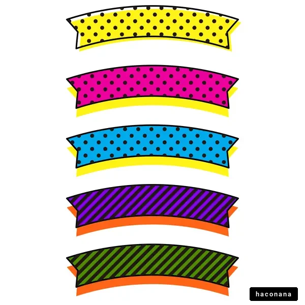 カラフルなリボンのセット