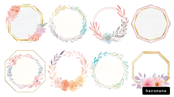 花のフレームセット