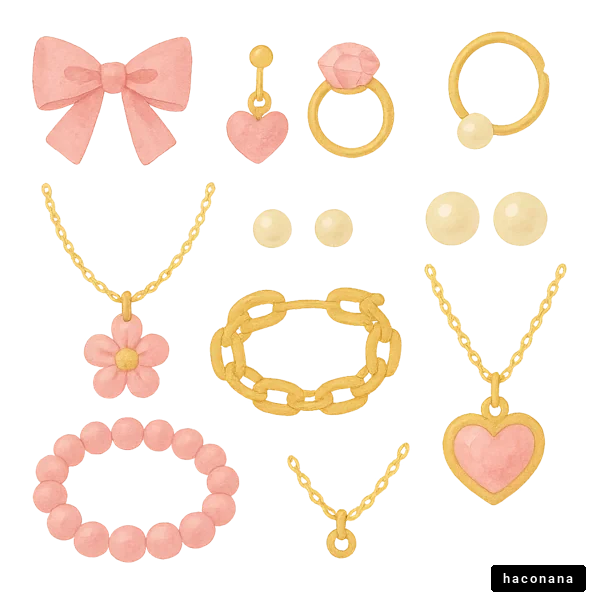 かわいいジュエリーのイラスト