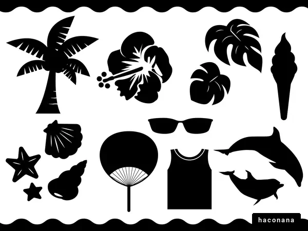 夏のビーチモチーフ集