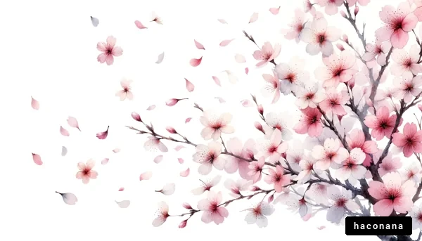 桜の花びらが舞う風景