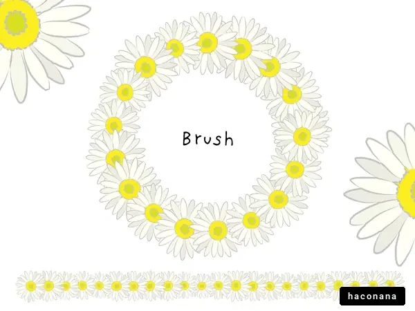 花の輪とデザイン素材