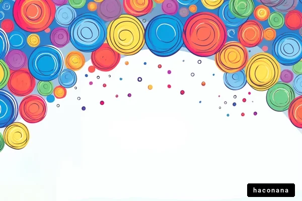 カラフルな円の背景