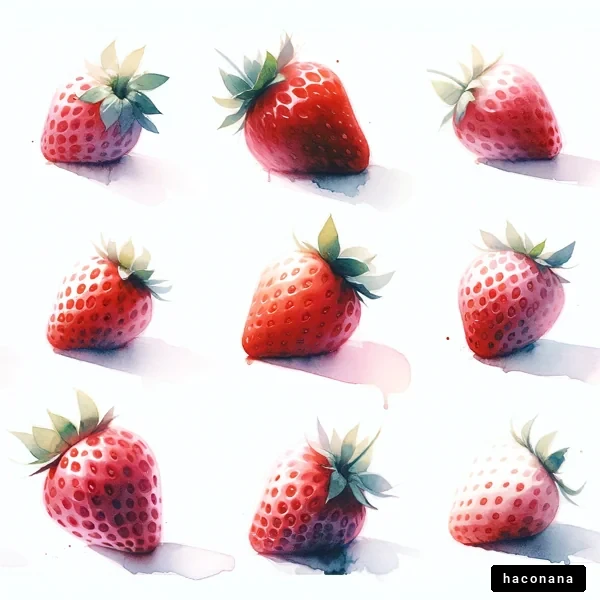 美しい苺のアート