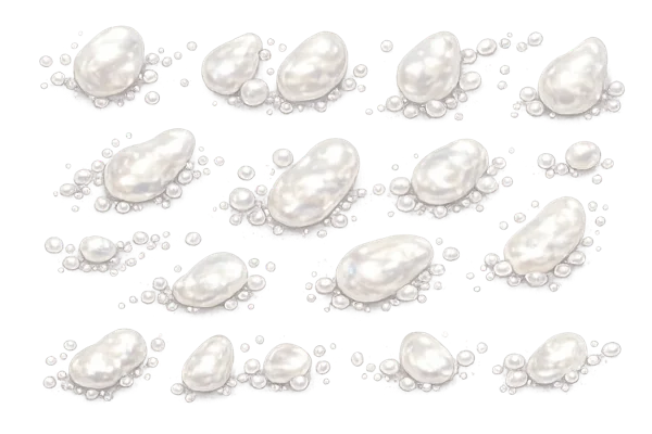バロックパールのイラストセット