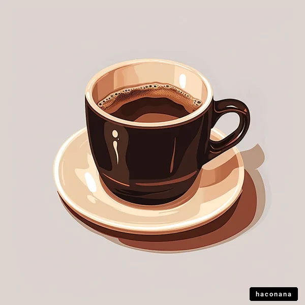 黒いコーヒーカップと皿