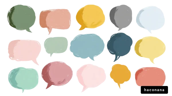 カラフルな吹き出しアイコン