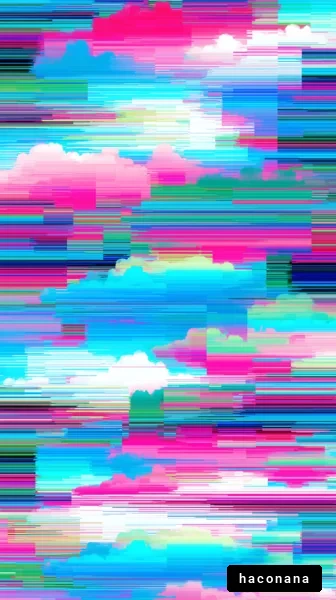 カラフルなストライプの空